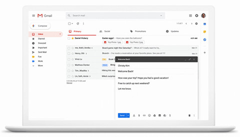 Gmail nâng cấp tính năng thông minh