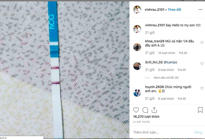 Vinh Râu nói gì sau khi khoe ảnh sắp lên chức bố vào ngày 1/4?