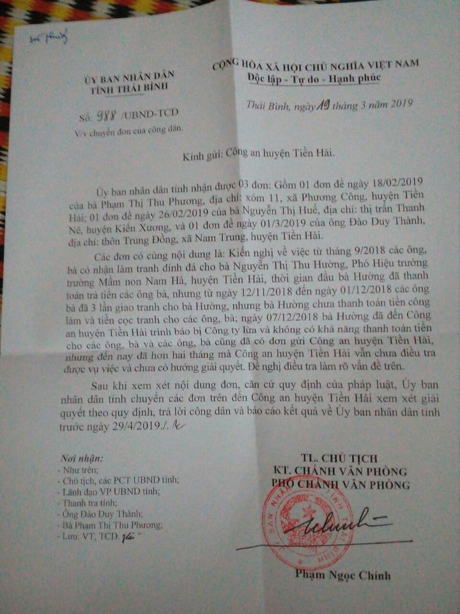 Thái Bình: Điều tra vụ hiệu phó trường mầm non vỡ nợ hàng tỉ đồng