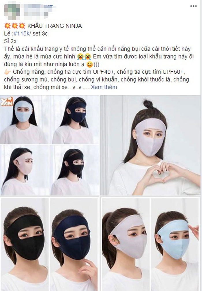 Thời trang ninja mới, chị em đồng loạt đeo ra đường trông quá sợ