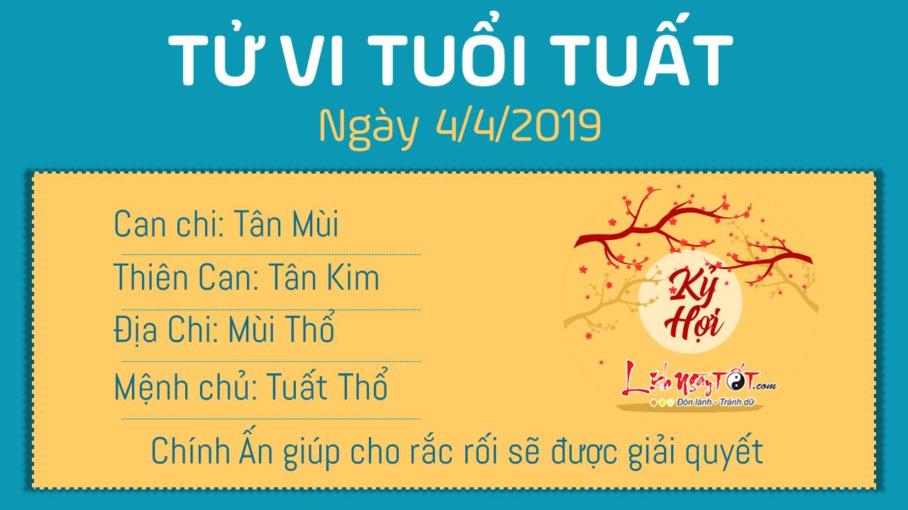Tử vi thứ 5 ngày 4/4/2019 của 12 con giáp: Mão có khoản tiền bất ngờ, Ngọ bị Thiên Quan ám quẻ