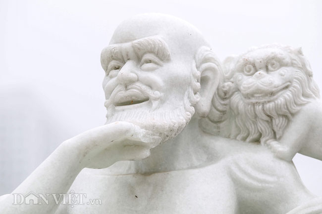 Cận cảnh 16 pho tượng đá ngọc bị đập phá ở ngôi chùa cổ Hà Nội