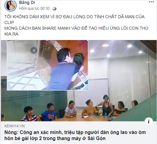 Bất chấp việc có thể bị khóa tài khoản, hàng loạt sao Việt vẫn kiên quyết chia sẻ vụ bé gái bị sàm sỡ trong thang máy