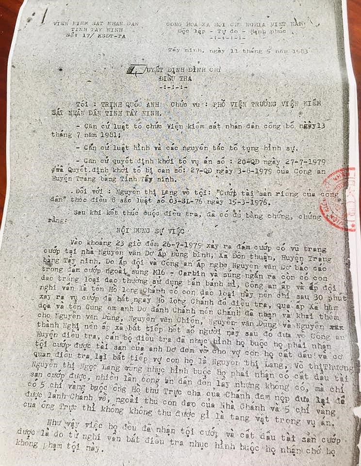 Sốc: Ký đình chỉ điều tra 8 người nhưng 40 năm sau mới giao