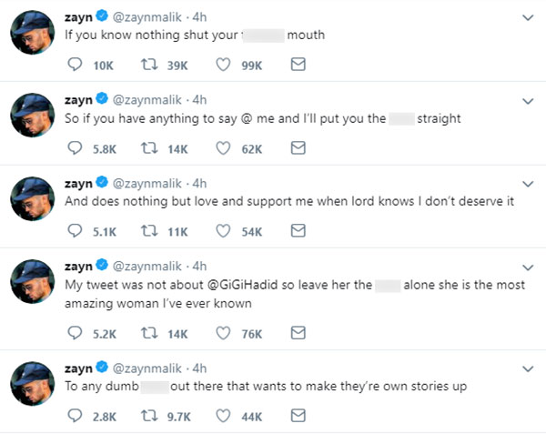 Hẹn hò trai lạ, Gigi Hadid bị chính bạn trai cũ Zayn Malik dằn mặt và chửi bới trên Twitter?