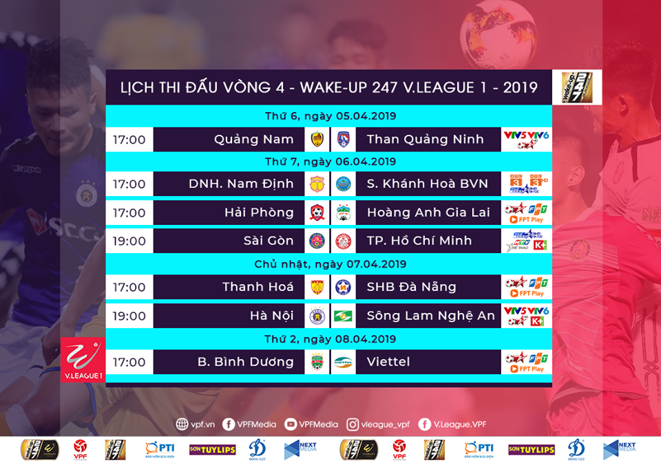 Tổng quan vòng 4 V.League 2019: ‘Ám ảnh’ Lạch Tray của HAGL, chờ SLNA ‘phủ vàng’ Hàng Đẫy