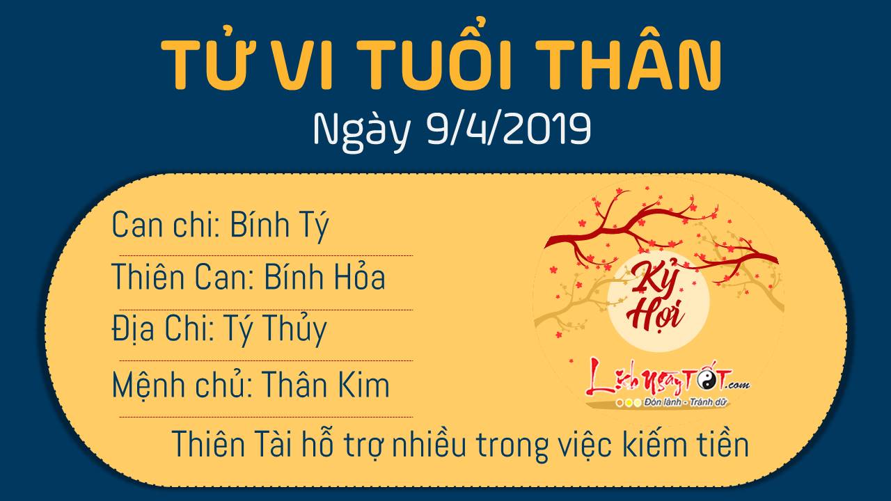 Tử vi thứ 3 ngày 9/4/2019 của 12 con giáp: Thân bất chợt phát tài, Hợi vô tình gặp rắc rối