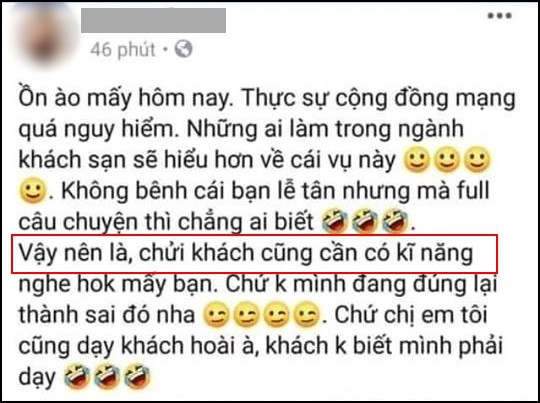 Khách sạn 5 sao ở Hà Nội phản hồi việc nữ nhân viên nói chửi khách cũng cần kỹ năng và muốn đấm vào mặt Khoa Pug