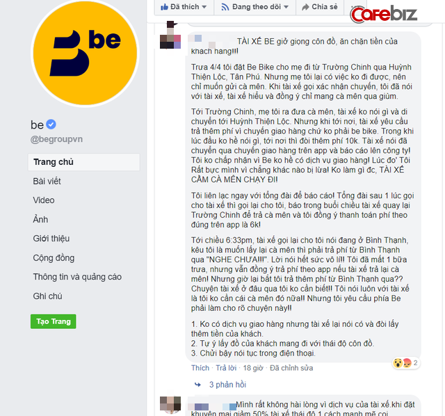 Hàng trăm tài xế beBike quây văn phòng Sài Gòn bức xúc vì bị giam thưởng: Tôi gác máy nghỉ 1 ngày, đêm đó Be báo tỷ lệ hủy lên 100%