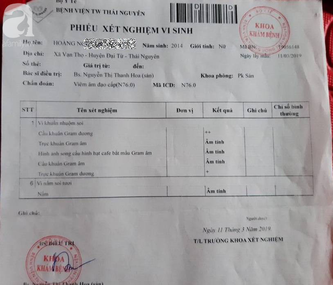 Vụ cô giáo nhét chất bẩn vào vùng kín bé gái 5 tuổi ở Thái Nguyên: Đối tượng là cô ruột, nghi do mâu thuẫn chia tài sản