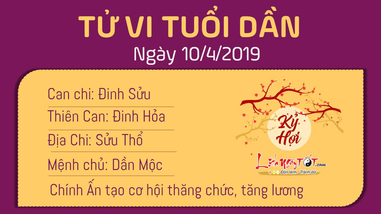 Tử vi thứ 4 ngày 10/4/2019 của 12 con giáp: Hợi bị lừa, Dần có cơ hội thăng chức