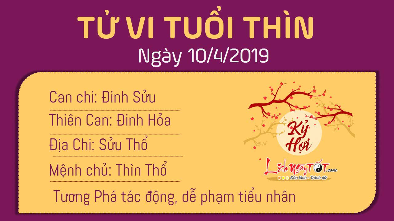 Tử vi thứ 4 ngày 10/4/2019 của 12 con giáp: Hợi bị lừa, Dần có cơ hội thăng chức