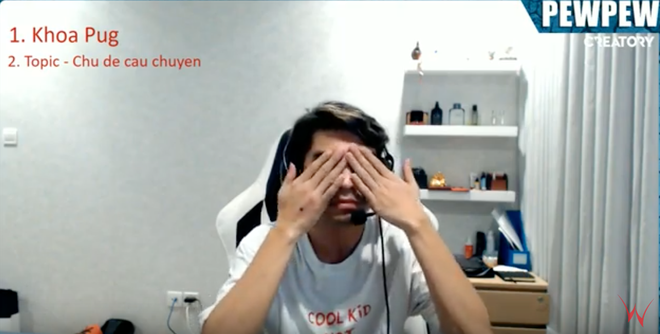PewPew nghẹn ngào trong livestream khi nói về lùm xùm từ status của mình: Xin lỗi anh Khoa Pug, không hiểu sao mình và anh bị kết nối vào chuyện này