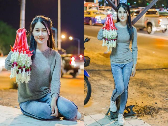 Cô gái bán hoa khô trên phố bất ngờ nổi tiếng vì vẻ ngoài ưa nhìn