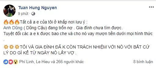 Tuấn Hưng công khai em vợ trốn nợ nhưng lại mắc sai lầm nghiêm trọng