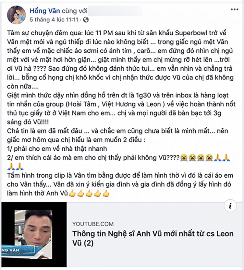 Chuyện lạ kì nhưng xúc động trong vỏn vẹn gần 10 ngày nghệ sĩ Anh Vũ qua đời