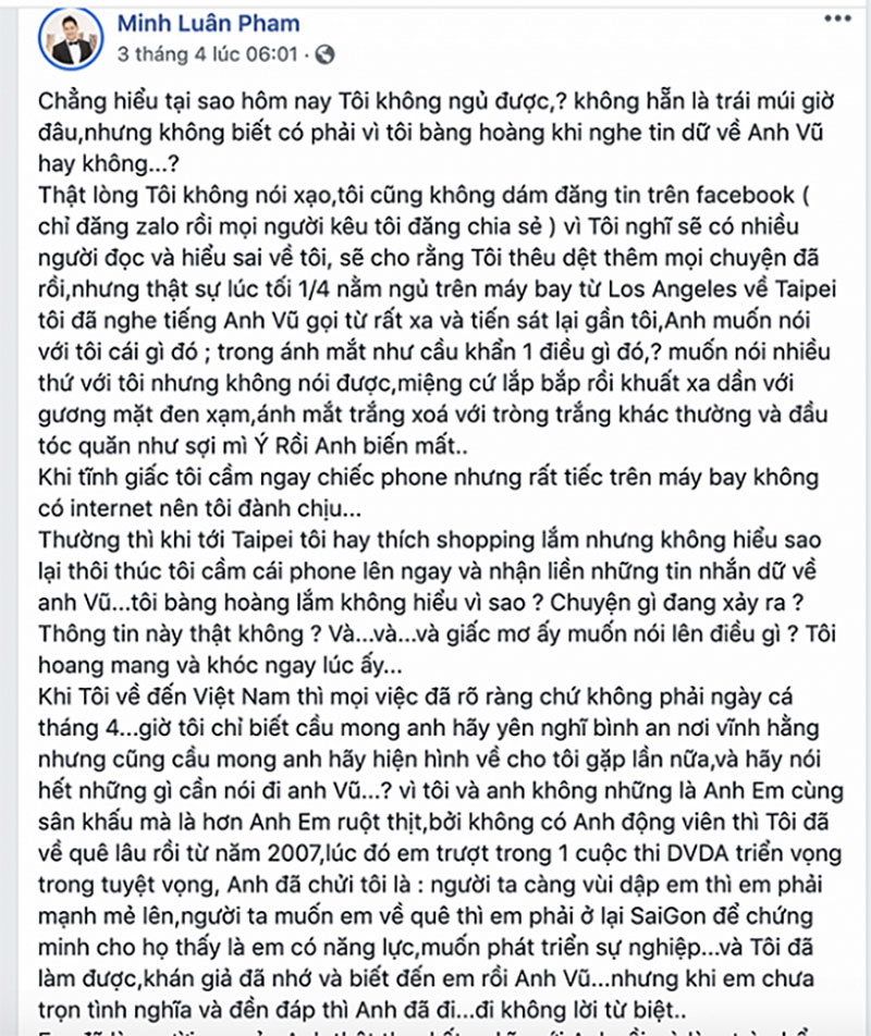 Chuyện lạ kì nhưng xúc động trong vỏn vẹn gần 10 ngày nghệ sĩ Anh Vũ qua đời