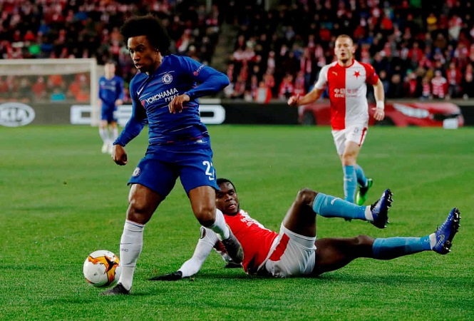 Slavia Prague 0-1 Chelsea: Marcos Alonso giúp Chelsea đặt 1 chân vào bán kết
