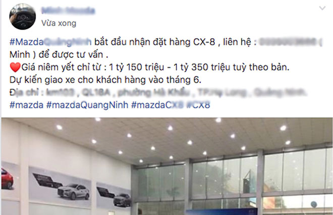 Giá xe Mazda CX8 từ 1,150 - 1,320 tỷ đồng - Các đại lý đã chính thức nhận đặt cọc Giá xe Mazda CX8 từ 1,150 - 1,320 tỷ đồng - Các đại lý đã chính thức nhận đặt cọc