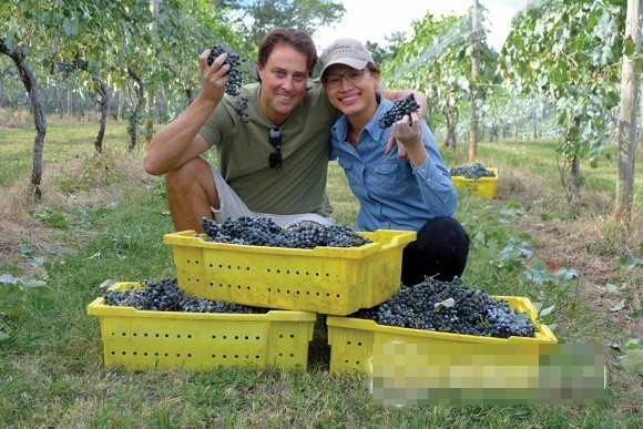 Bỏ hào quang sang Mỹ, Hoa hậu Ngọc Khánh viên mãn sống đời giản dị, trồng nho phụ chồng