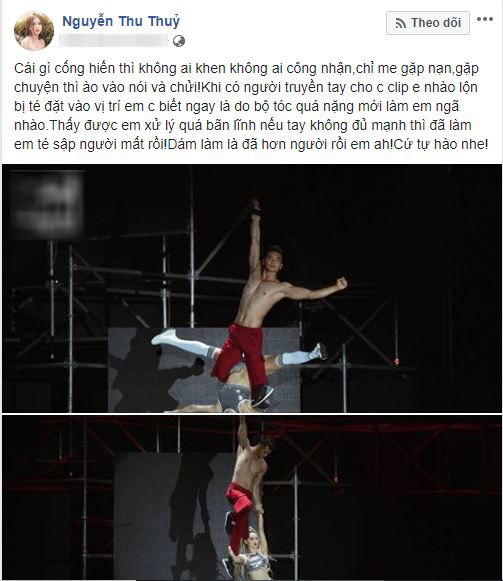 Minh Hằng bị giễu cợt sau cú nhào lộn để đời, Thu Thủy lên tiếng: Cống hiến thì không ai khen... gặp nạn thì ào ào vào nói và chửi