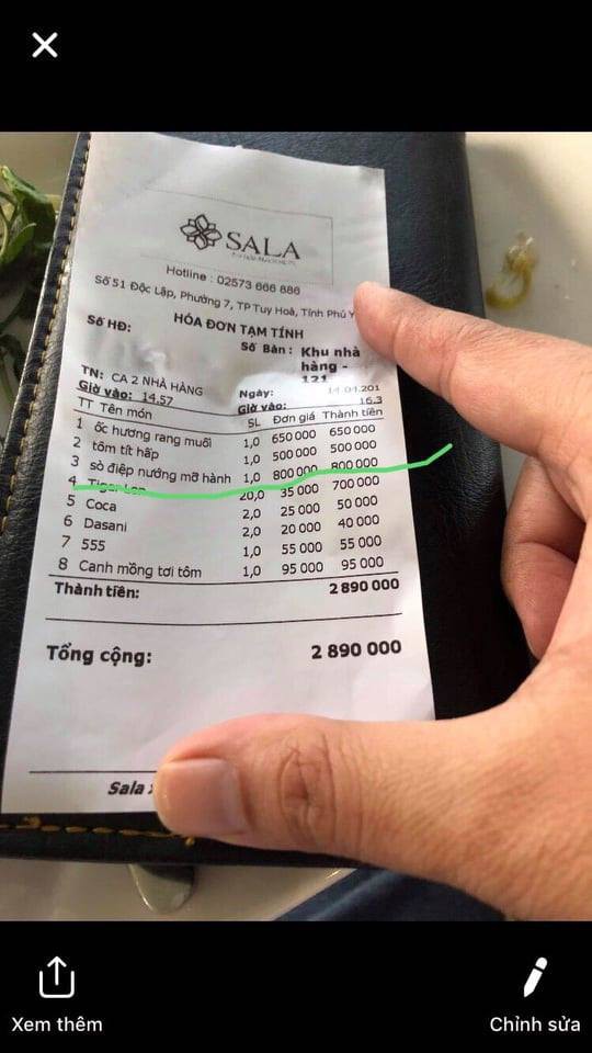 Thanh tra nói gì về việc khách tố chém đẹp với đĩa sò điệp 680 ngàn đồng?