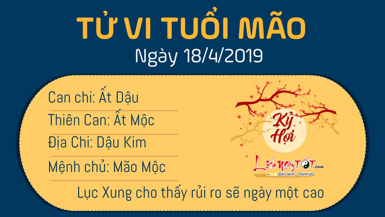 Tử vi thứ 5 ngày 18/4/2019 của 12 con giáp: Mùi tiền bạc dồi dào, Dần bị Kiếp Tài ám ảnh Tử vi thứ 5 ngày 18/4/2019 của 12 con giáp: Mùi tiền bạc dồi dào, Dần bị Kiếp Tài ám ảnh