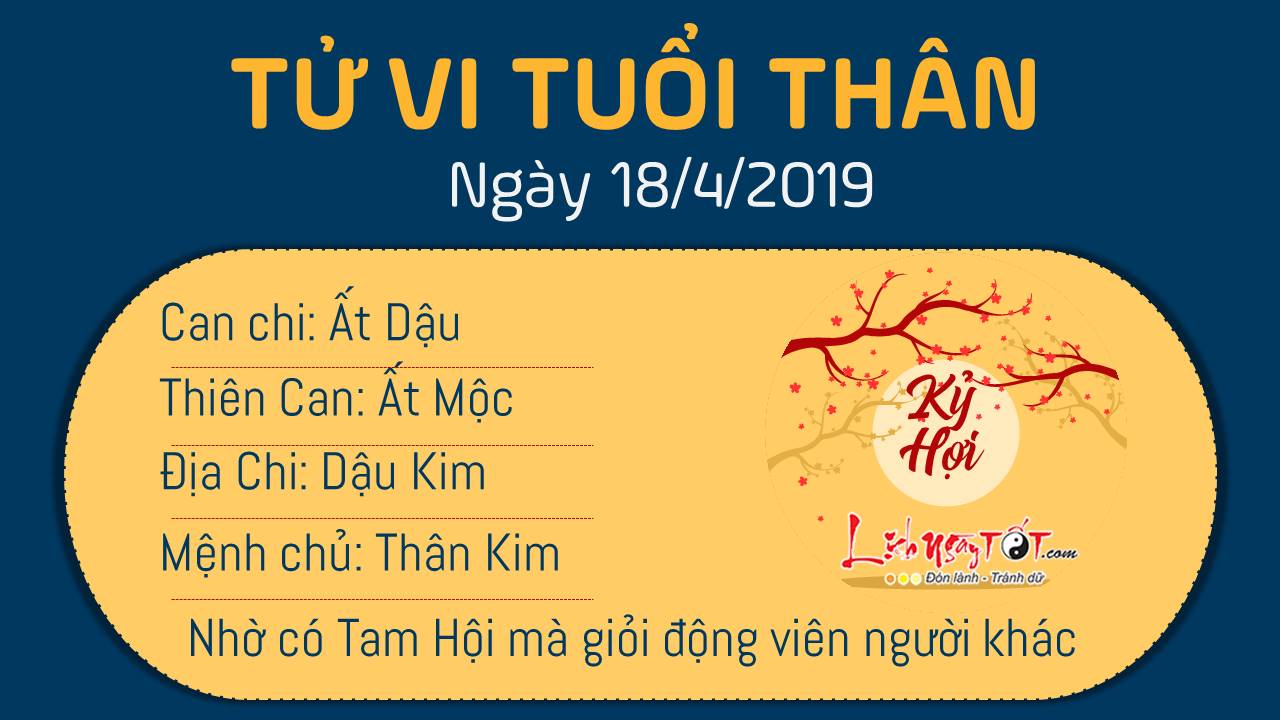 Tử vi thứ 5 ngày 18/4/2019 của 12 con giáp: Mùi tiền bạc dồi dào, Dần bị Kiếp Tài ám ảnh Tử vi thứ 5 ngày 18/4/2019 của 12 con giáp: Mùi tiền bạc dồi dào, Dần bị Kiếp Tài ám ảnh