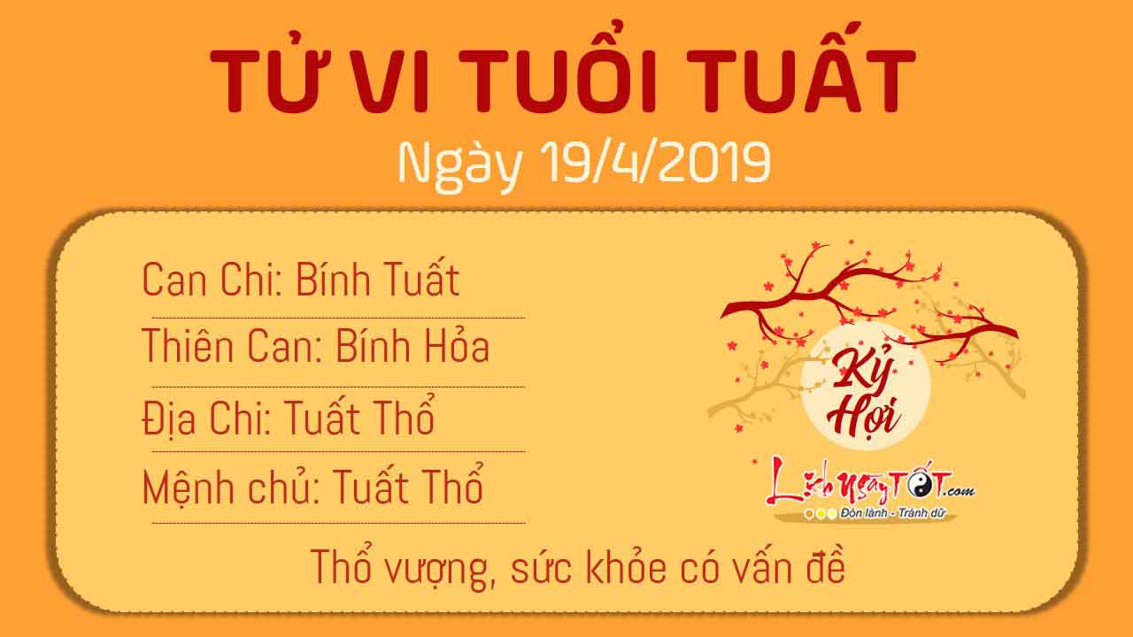 Tử vi thứ 6 ngày 19/4/2019 của 12 con giáp: Hợi gặp tiểu nhân, Dậu kiếm nhiều tiền Tử vi thứ 6 ngày 19/4/2019 của 12 con giáp: Hợi gặp tiểu nhân, Dậu kiếm nhiều tiền
