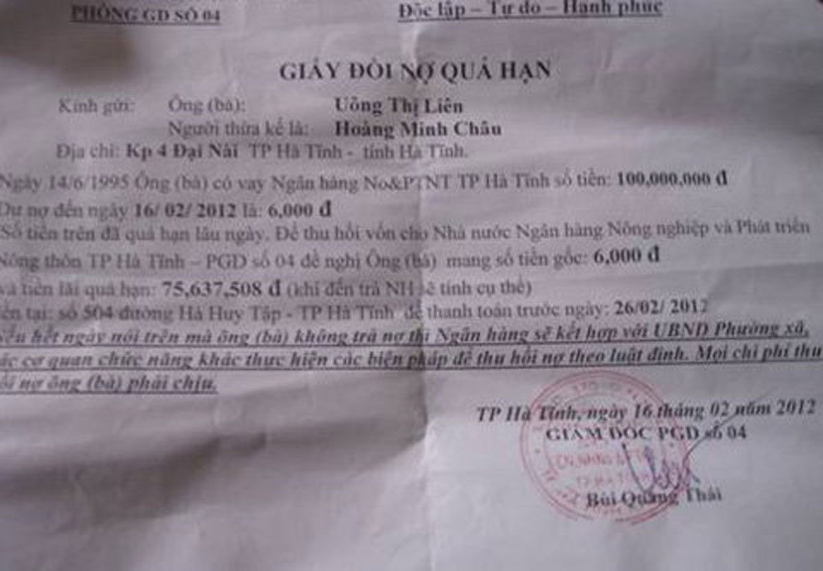 Ngã ngửa lý lịch xấu vì khoản nợ xấu 1 đồng treo suốt 3 năm