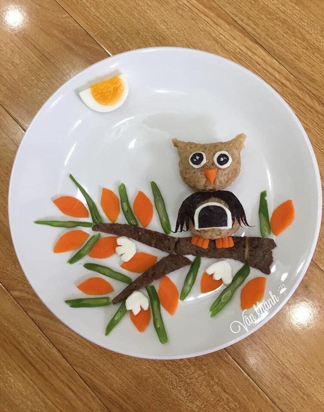 Ngưỡng mộ mẹ 8x làm những đĩa cơm đẹp như mơ cho con khiến cộng đồng mạng dậy sóng