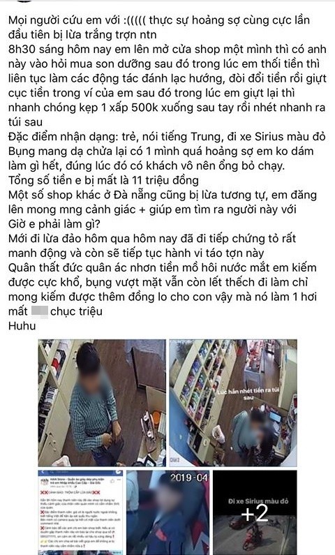 Phẫn nộ clip thanh niên nói tiếng Trung Quốc liên tiếp ăn trộm tiền tại các cửa hàng ở Đà Nẵng