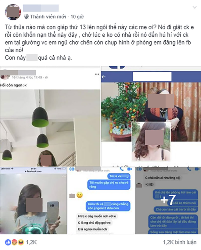 Bồ nhí đến nhà qua đêm còn chụp ảnh phòng ngủ thách thức vợ lên tiếng: Chị vợ cũng có bồ rồi nhé!