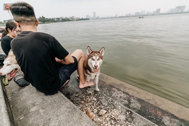 Hà Nội oi nóng ngộp thở, nhiều người mang theo cả thú cưng ra Hồ Tây tắm bất chấp biển cấm Hà Nội oi nóng ngộp thở, nhiều người mang theo cả thú cưng ra Hồ Tây tắm bất chấp biển cấm