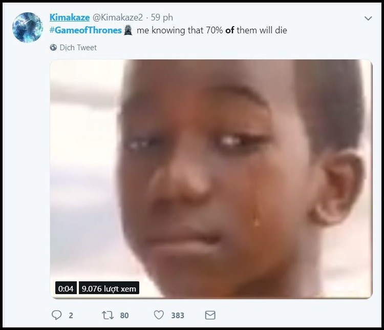 Khán giả xem Game of Thrones chỉ quan tâm màn mây mưa của Arya, bất chấp cuộc chiến kinh điển sắp tới