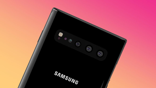 Bản dựng Galaxy Note 10 với màn hình đục lỗ, 4 camera
