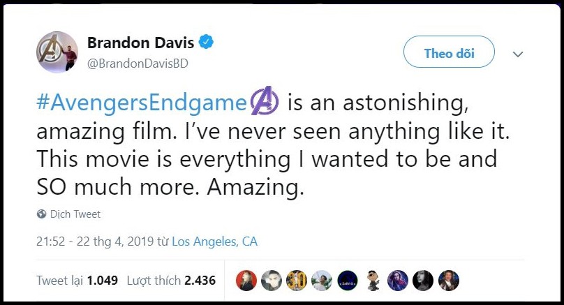 Những khán giả đầu tiên xem Endgame bật khóc: Phim bom tấn đỉnh cao nhất, xúc động nhất từ trước tới nay!