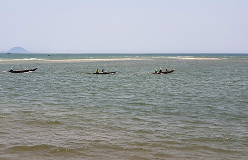 Cồn cát trên biển Cửa Đại dài ra hơn 80 m