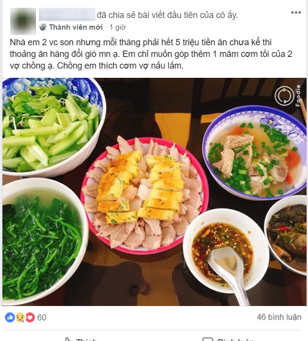 Hớn hở khoe mâm cơm ngon như nhà hàng, vợ trẻ bị chị em phê bình tới tấp chỉ vì giá tiền