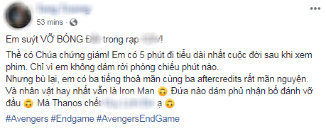 Khán giả Việt xúc động sững sờ, phấn khích tột độ sau suất chiếu ENDGAME đầu tiên