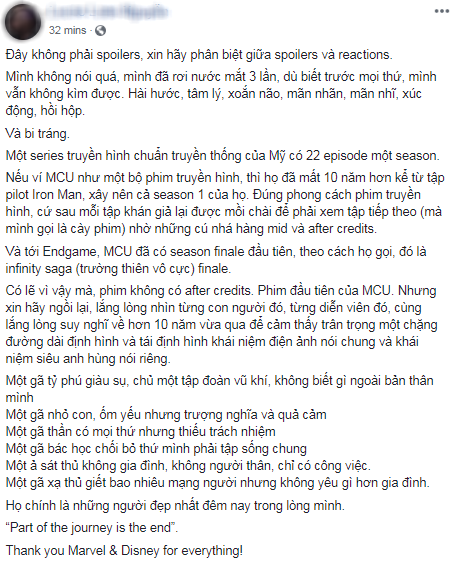 Khán giả Việt xúc động sững sờ, phấn khích tột độ sau suất chiếu ENDGAME đầu tiên