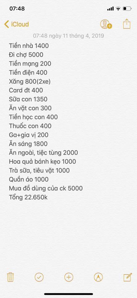 Mẹ trẻ kêu than lương 25 triệu/tháng vẫn không dư đồng nào, chị em nhìn bảng chi tiêu liền chép miệng ăn thế chẳng hết