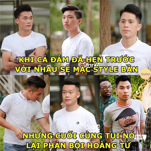 Fan thắc mắc sao đi ăn cưới Hùng Dũng lại ăn mặc lạc quẻ với đồng đội thế, hoàng tử Đức Huy đáp trả cực gắt nhưng không kém phần lầy lội