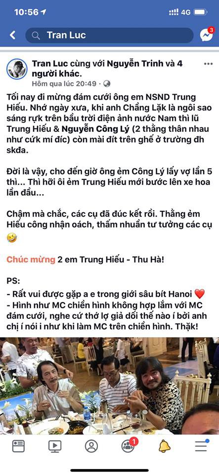 Thảo Vân, Thành Trung sốc khi bị đạo diễn Trần Lực chê dẫn đám cưới nghe cứ thớ lợ, giả dối