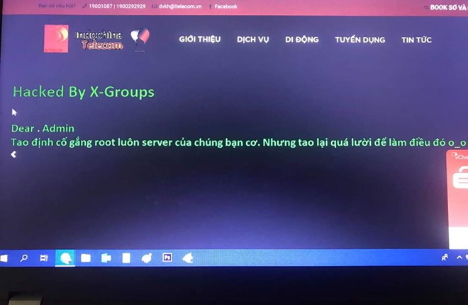 Vừa ra mắt VN, website nhà mạng Indochina Telecom đã bị hack
