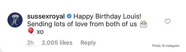 Vợ chồng Meghan bị người dùng mạng chỉ trích vì một câu nói thiếu tôn trọng Hoàng tử Louis, con út chị dâu Kate