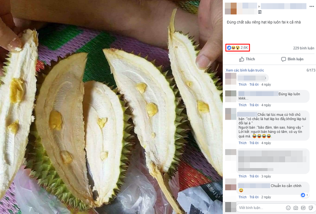 Tin lời quảng cáo hạt lép là lỗi của khách, nhưng sầu riêng tiêu biến luôn cả múi thì ắt hẳn là lỗi của người bán