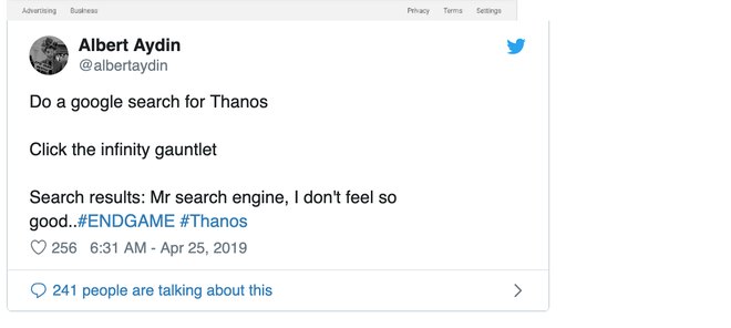 Google có chiêu trò mới, cứ search Thanos là sẽ có bất ngờ xảy ra