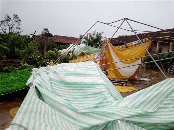 Đám cưới đúng ngày mưa gió bão bùng, cô dâu chú rể hoang mang nhìn hôn trường tan tác trong ngày trọng đại