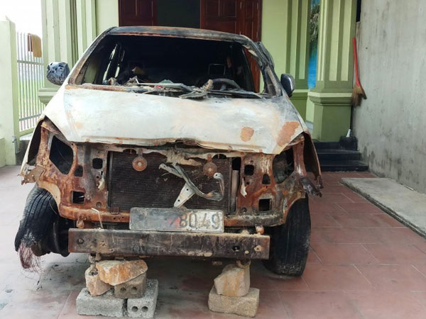 Vụ chiếc xe Innova ở Thanh Hóa bị kẻ xấu đốt trong đêm: Cựu bí thư đoàn xã đã ra đầu thú